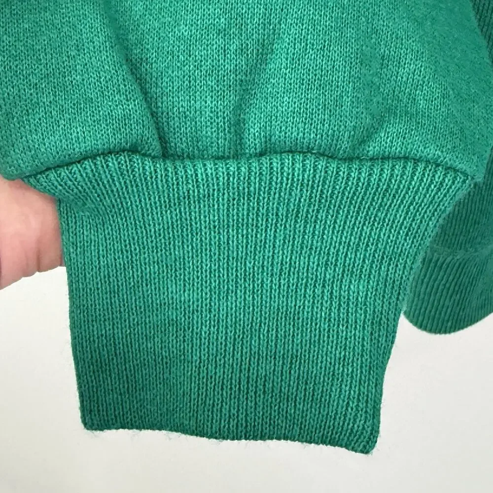 NWT Vintage 80s Hanes Handmade Santa Holiday Grandma Sweatshirt Sz L USA Iron On